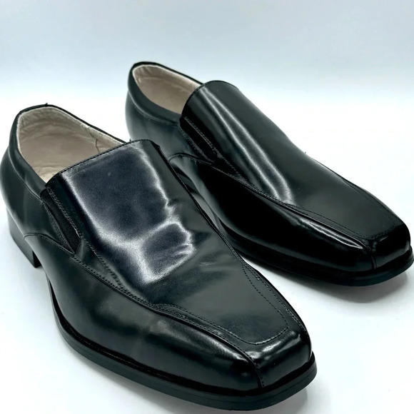 Stacy Adams Harris Men's Shoes Black 10.5 Leather Bicycle Toe Slip-on Loafers - Picture 1 of 7